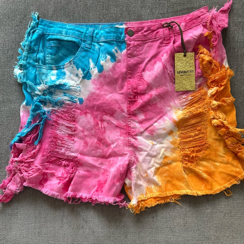 Tie dye shorts